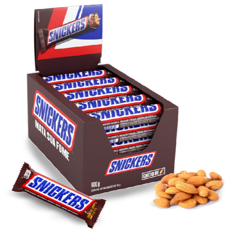Caixa de Chocolate Snickers 45g