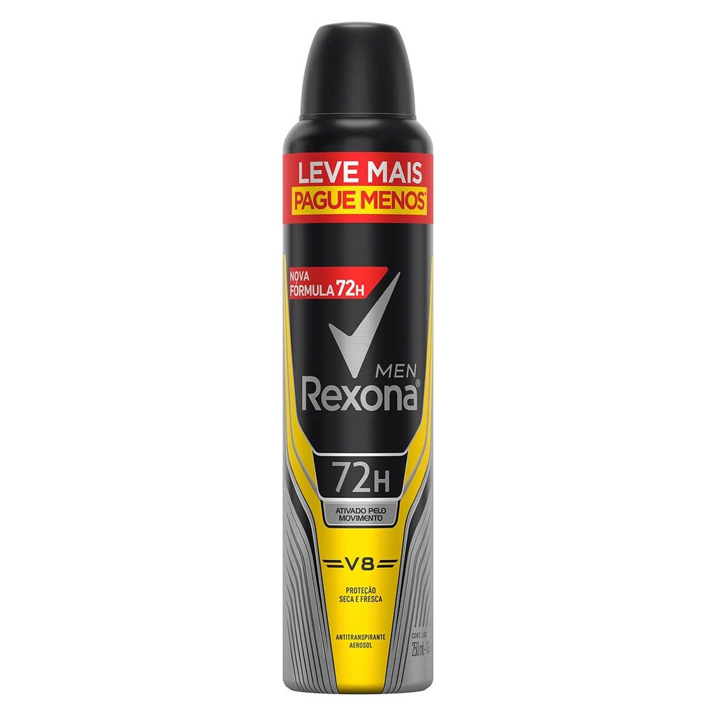 Desodorante Rexona Men V8 Aerossol Antitranspirante 72h com 250mL