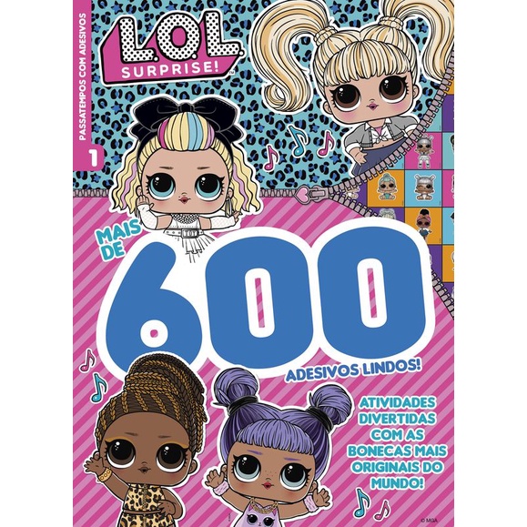 LOL Surprise - Passatempos com 600 Adesivos 01