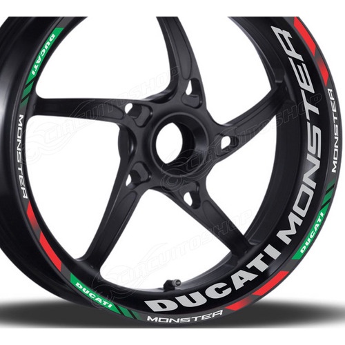 Friso + Adesivo Refletivo D1 Roda Moto Ducati Monster
