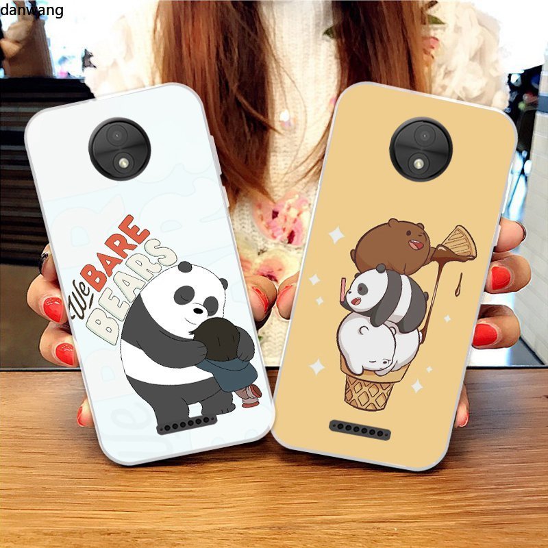 Motorola Moto C E4 G5 G5S G6 E5 E6 Z Z2 Play Plus M X4 Smiley Bear Pattern-6 Soft Silicon Case Cover