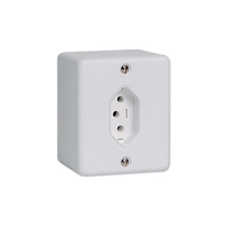 Tomada de Sobrepor Bipolar 2P+T 10a 250v 63140 em Oferta na Shopee