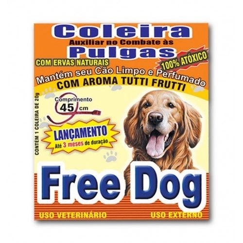 Coleira Anti Pulgas Free Dog Adulto/ Filhotes/Gatos