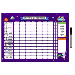 Quadro do Incentivo de Metal Semanal 29x40cm + Caneta em Oferta na Shopee