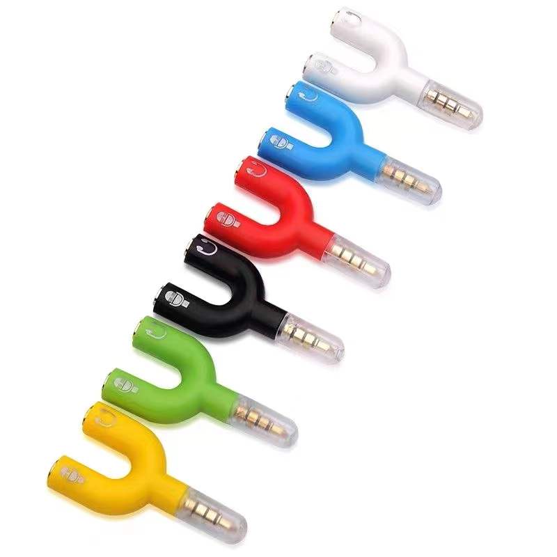 Adaptador P2 3.5mm Fone e Microfone Divisor Áudio Y para Celular Notebook Headset Universal