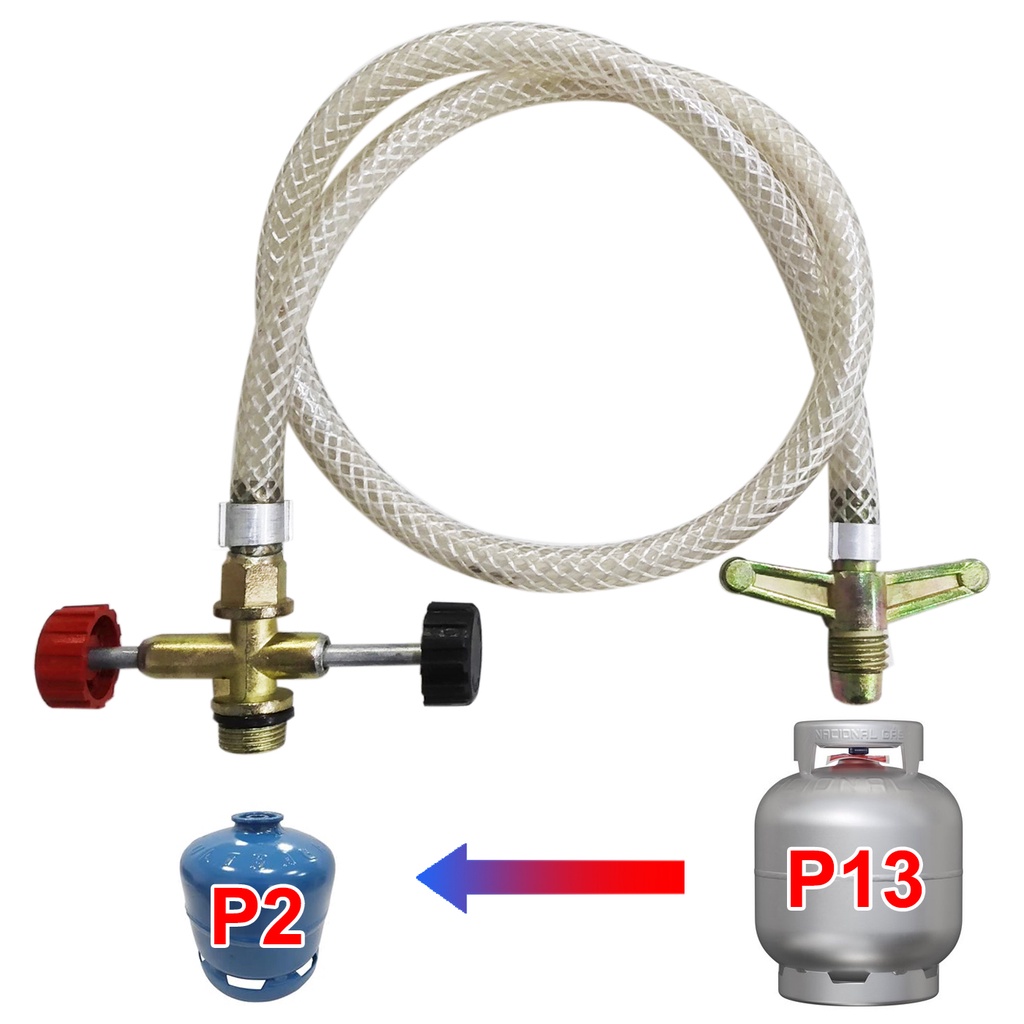 Mangueira Transferidor De Gás De Botijão P13 (13Kg) Para Botijão P2 (2Kg)