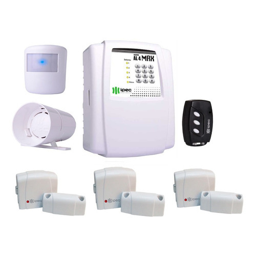 Kit Alarme Segurança Residencial E Comercial Al4 Max Ipec