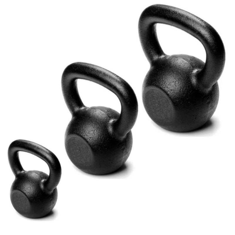 kettlebell kit 3 unidades 4kg / 8kg / 12kg total 24kg crossfit halter halteres barato