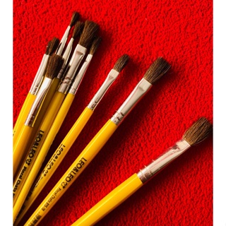 Pincel Escolar formato Chato Curto do tamanho 0 ao 20 Leo & Leo em Oferta na Shopee