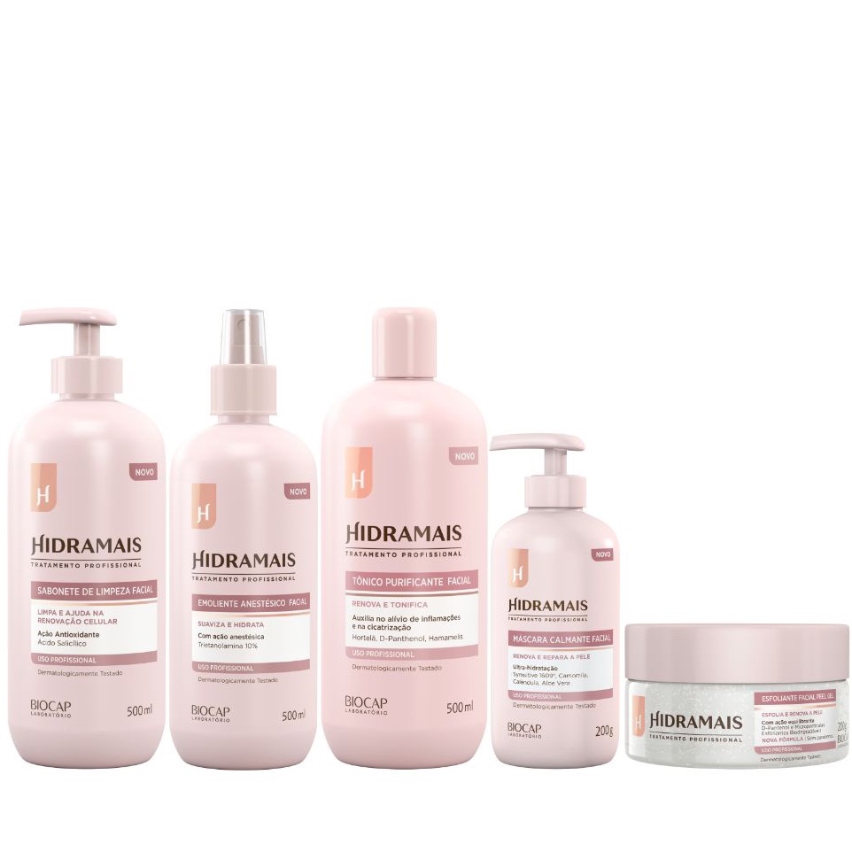 Kit Limpeza de Pele Profissional 5 itens Hidramais
