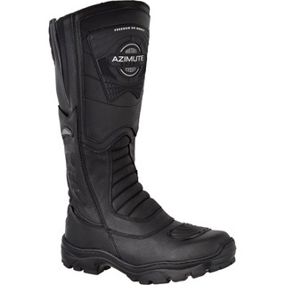 Bota Coturno Motociclista Militar Couro Resistente a Água Azimute Elite PROMO.