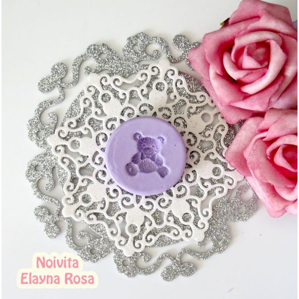 Molde de silicone Micro Urso ref 357 . Biscuit, Resina gesso pasta