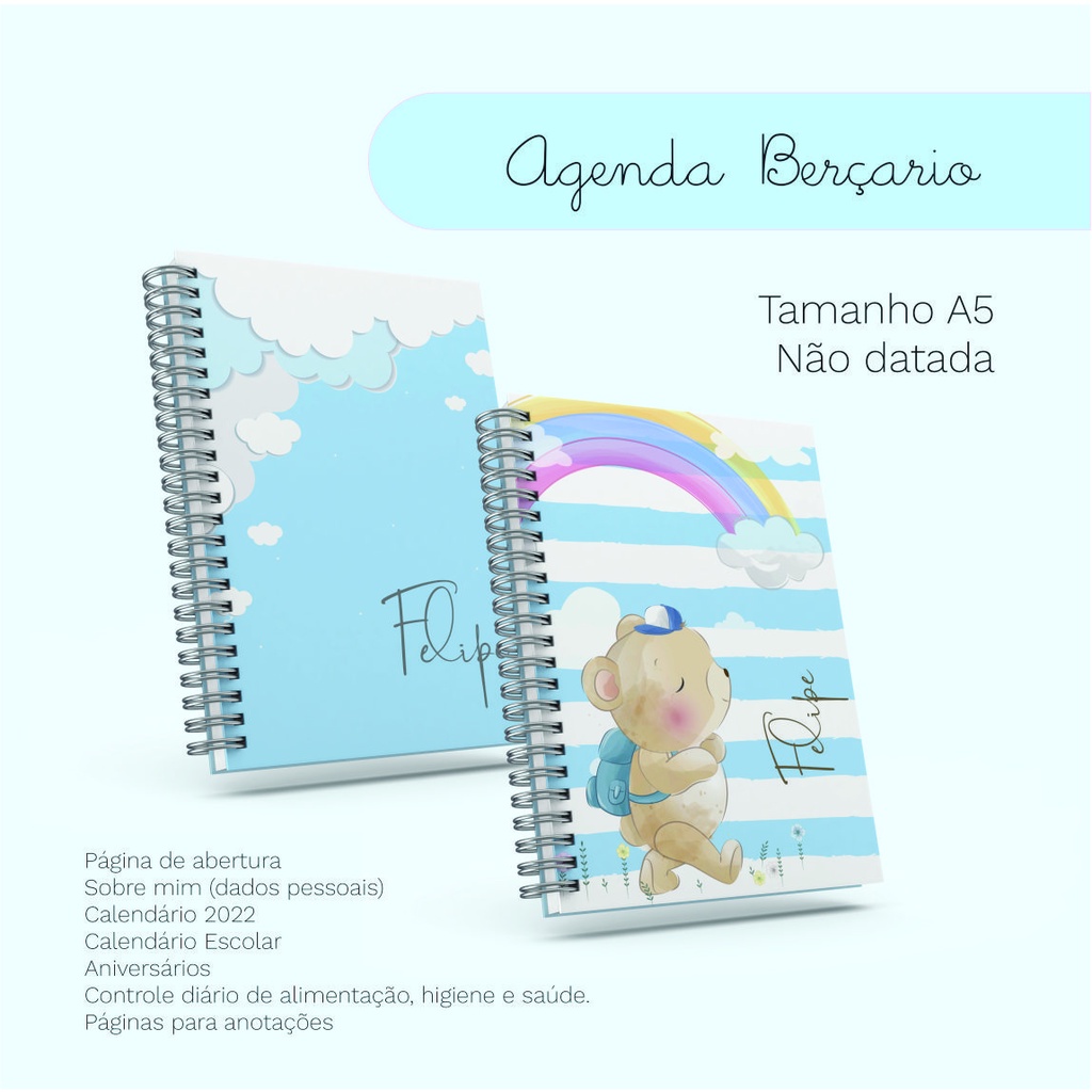 AGENDA ESCOLAR CRECHE OU BERÇARIO 2025
