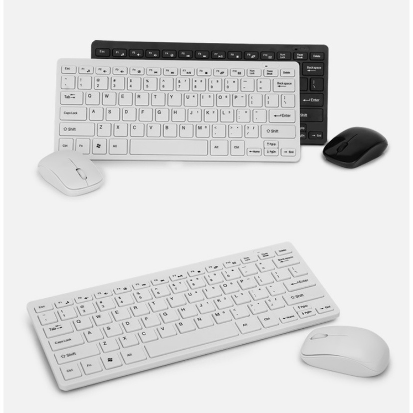 Kit Mini Teclado E Mouse Sem Fio Wireless Notebook Ultrafino em Oferta na Shopee