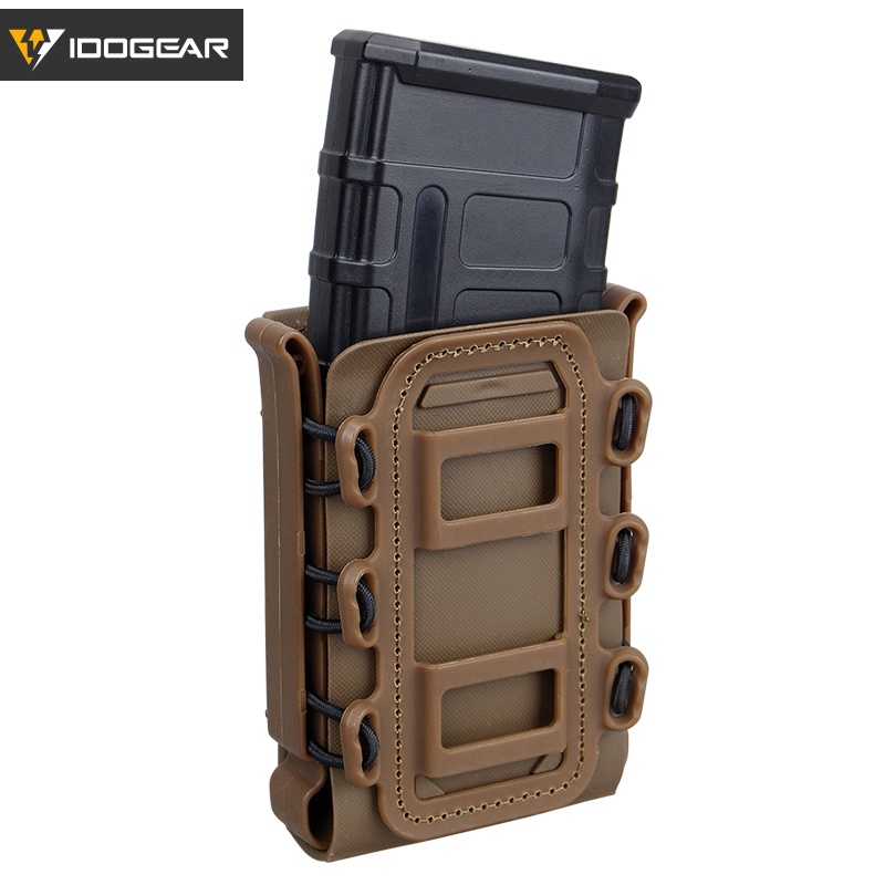 IDOGEAR 5.56mm 7.62mm Fast Mag Pouch Tactical Magazine Pouches Molle Belt Fast Attach Carrier Soft Shell Rifle Mag Carrier