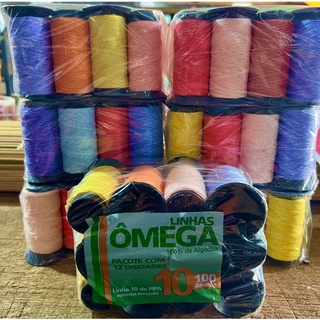 Linha Para Pipa Ômega Ou Voar 100 Jds Colorida 12 Unidades