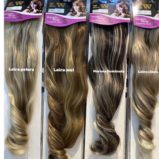 Extensão de Cabelo em Fibra Orgânica ZW ondurados com Aplique Tic Tac para Volume em Oferta na Shopee