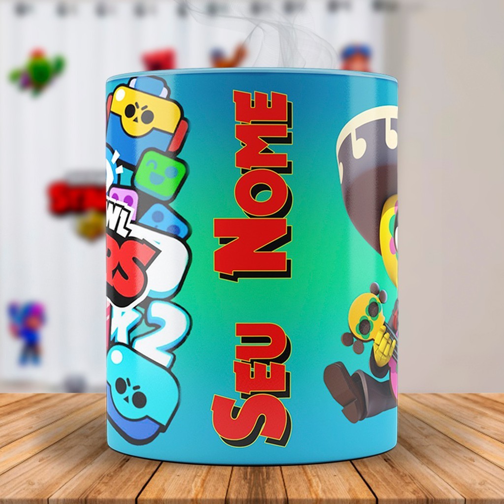 Caneca Brawl Stars Brawler Poco Personalizada Com Nome Azul Shopee Brasil - nome azul no brawl stars