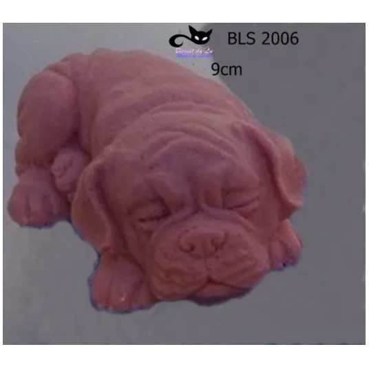 Molde Silicone Artesanato Biscuit Gesso Parafina - Cachorro Grande Deitado 9cm | Sabonete Pet (BLS2006)