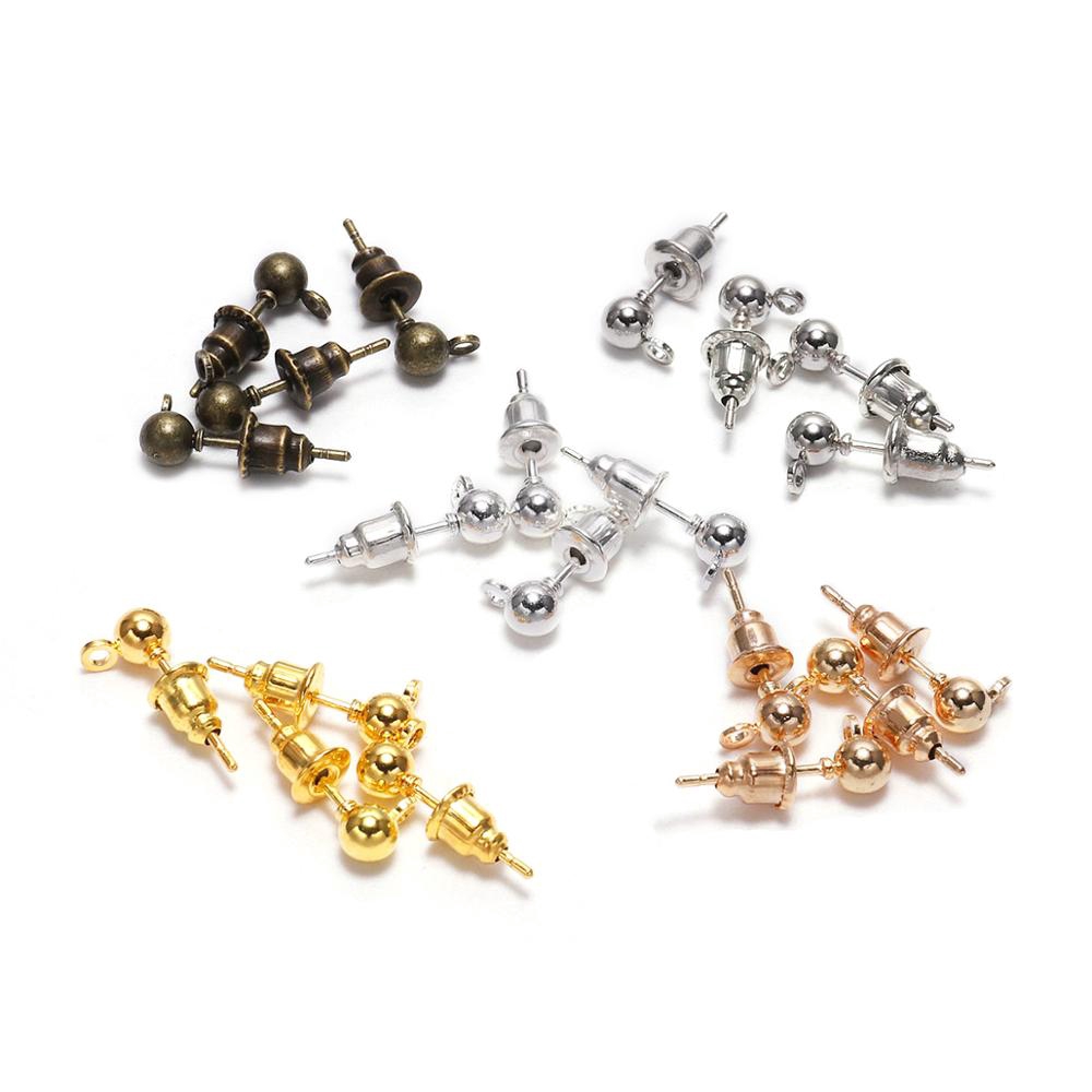 50pcs/Lote 3/4/5mm Pino De Prata Encontrados Básico Pinos Básicos Conector Para Acessórios De Bijuteria em Oferta na Shopee