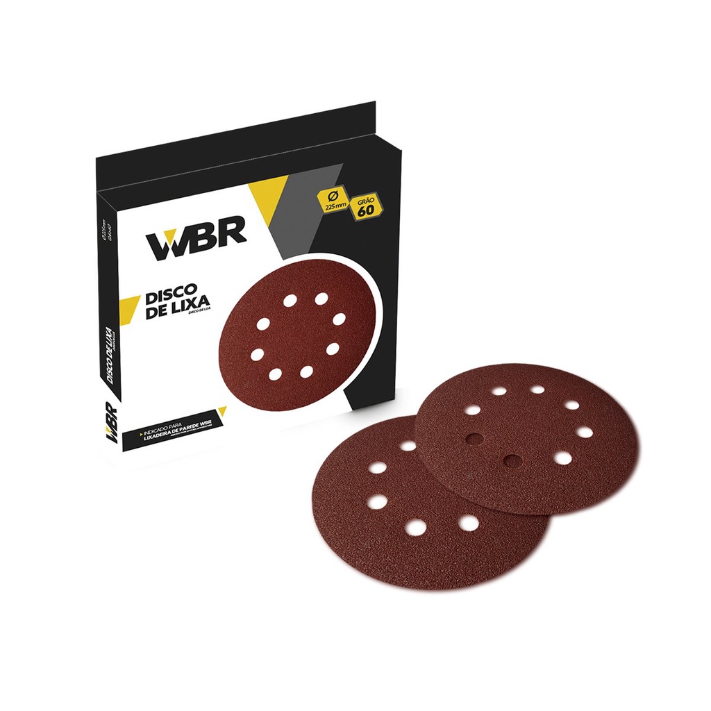 Discos De Lixa 180mm Wbr Wagner Kit 10 Unidades  Pronta Entrega