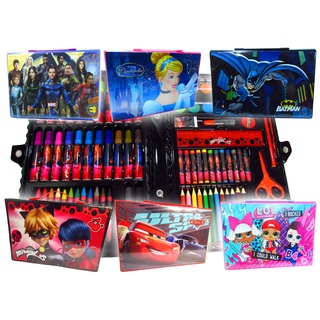 Maleta kit de material infantil para desenho - 86 peças - Tintas, Canetinhas e Lápis