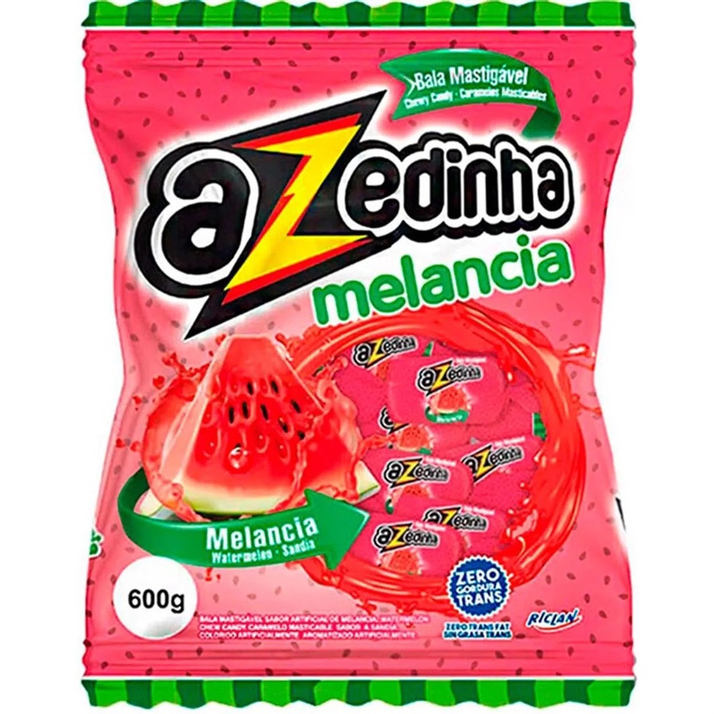 Bala Azedinha Mastigável Melancia 600g - Freegells