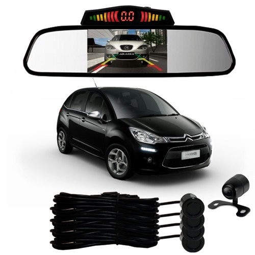 Sensor De Ré + Espelho Camera Ré Citroen C3 Preto em Oferta na Shopee