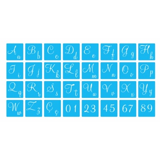 Stencil, Molde Alfabeto Abecedário Com Letras E Números 6x6 em Oferta na Shopee