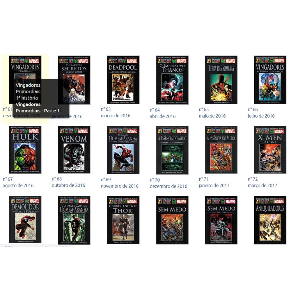 Coleção Oficial de Graphic Novels Marvel - SALVAT PRETA