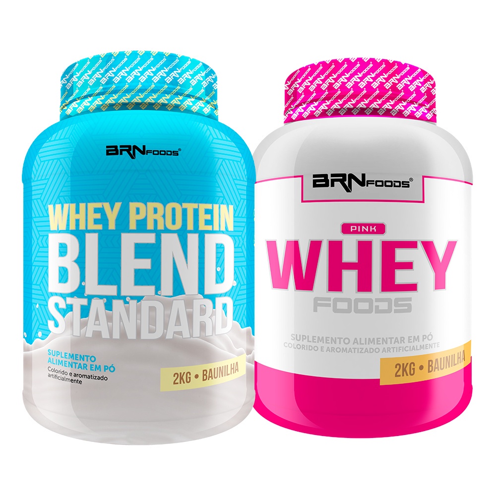 KIT Pink Whey 2kg, Whey Protein Standard 2kg BRN Foods Shopee Brasil