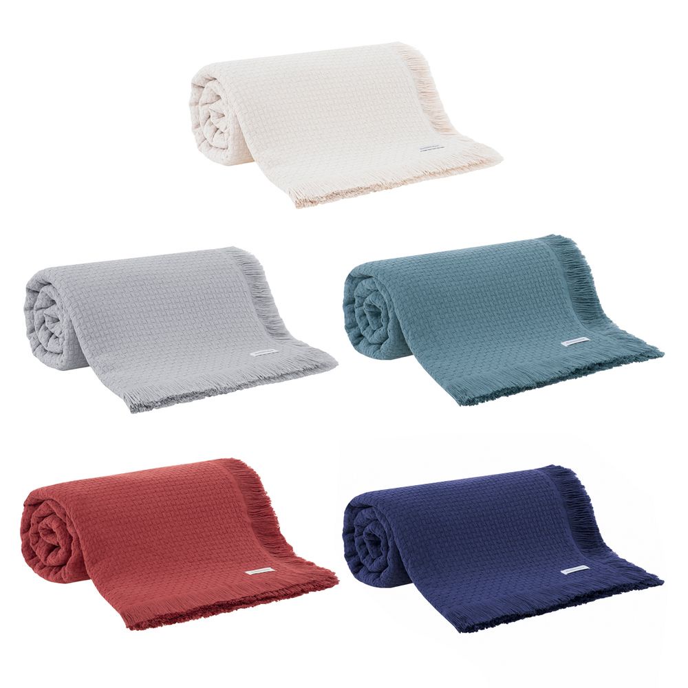 Colcha Solteiro Buddemeyer In Design 100% Algodão Azul em Oferta na Shopee