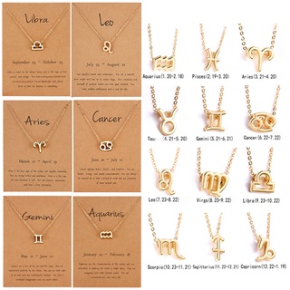 Encantos Pingente De Sinal Do Zodíaco 12 Constelação Colar Gargantilha Jóias Duas Cores Leo Scorpio Aries Cancer Presentes