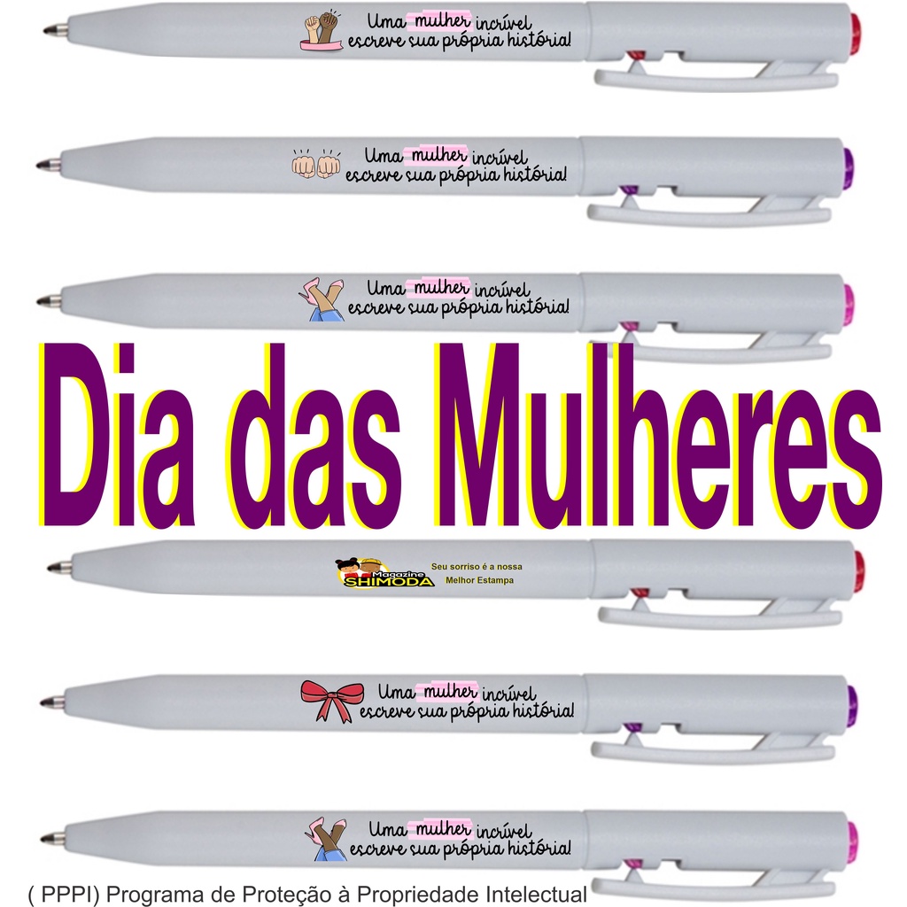 30 Canetas Lembrancinhas Brinde Frase Para Dia Das Mulheres em Oferta na Shopee