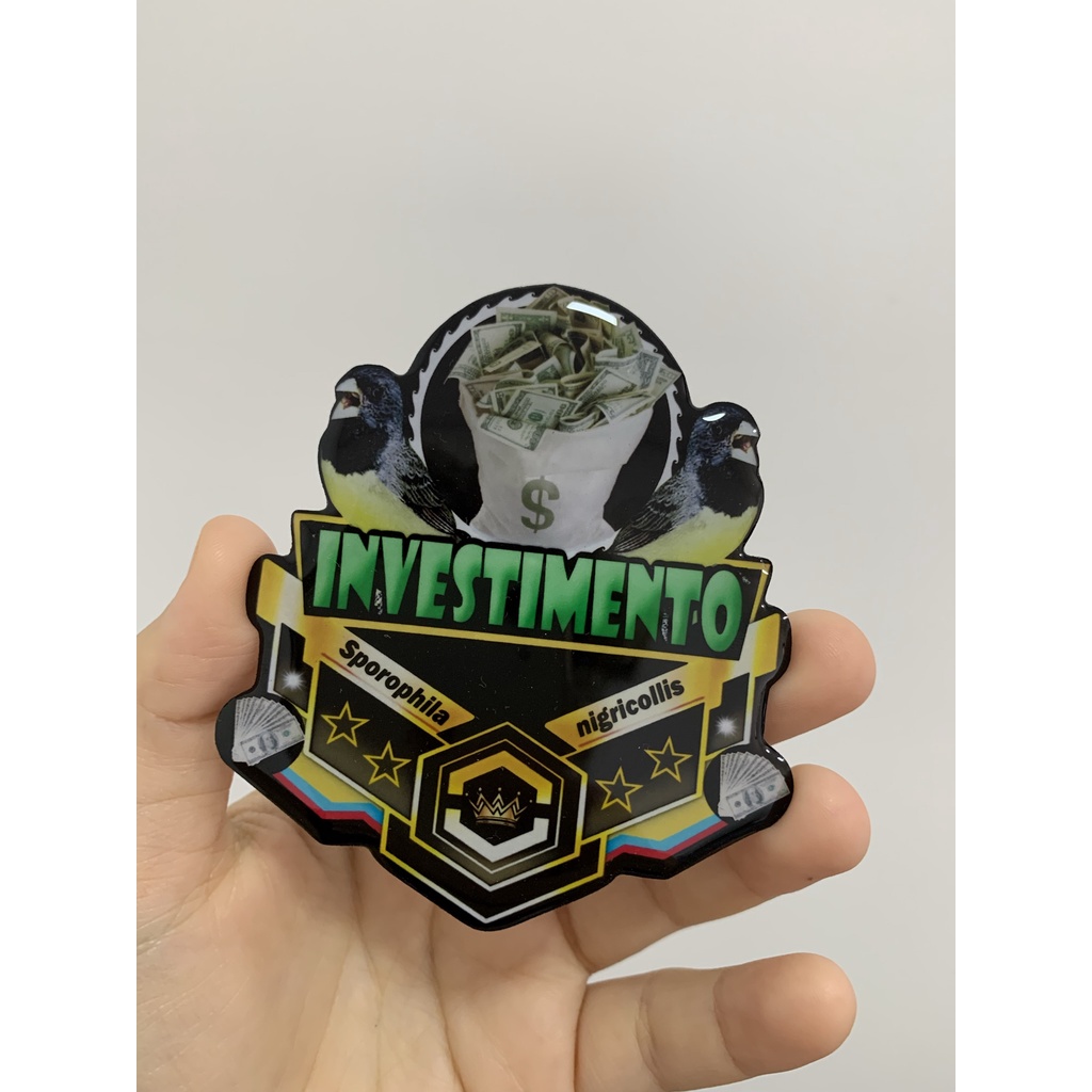 Placa de Gaiola Personalizada para Pássaro Resinada coleiro, trinca, galo campina, sabiá, chachao, pintassilgo, curió, azulão, sibite, calopsita, bico veludo, bigodinho, tiziu,tarin, tie sangue, tico tico, pardal