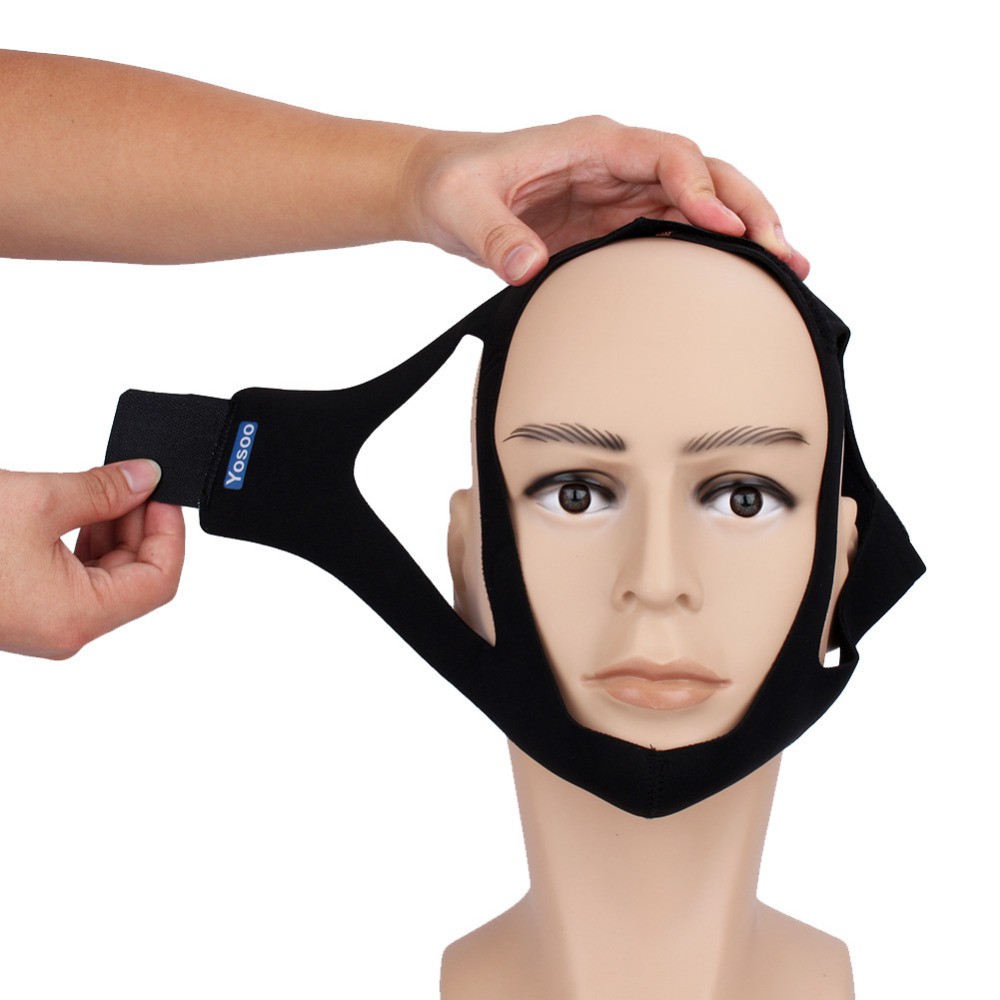 Anti Ronco Neoprene 3 Pontas Ajustável Neoprene Durma Melhor Faixa Cinta Queixo