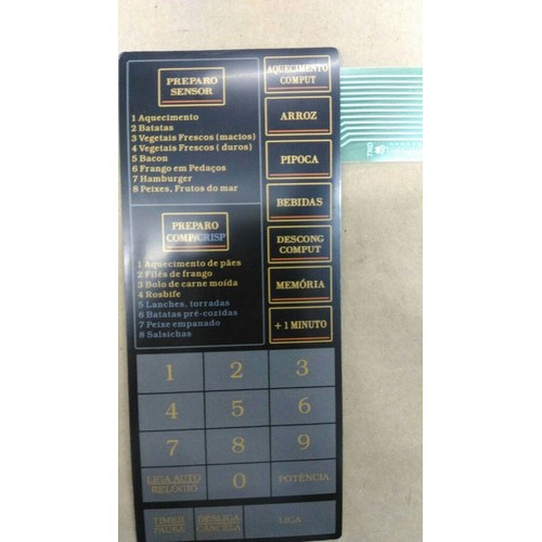 Membrana Teclado  Forno Microondas Sharp Rb 6k43
