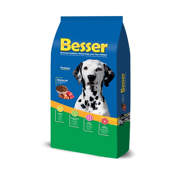 Ração Seca Besser Natural Premium para Cães Adultos 15 kg