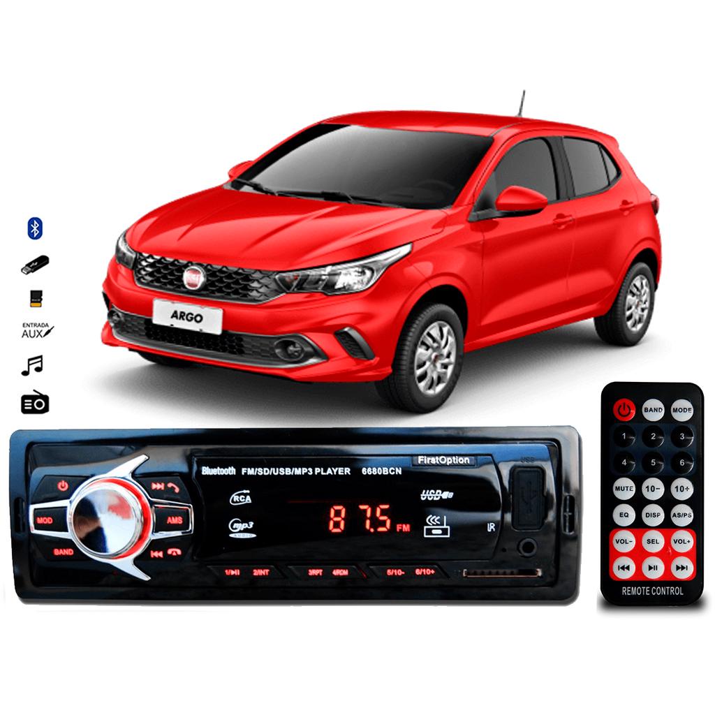 Aparelho De Som Mp3 Fiat Argo Bluetooth Pendrive Rádio