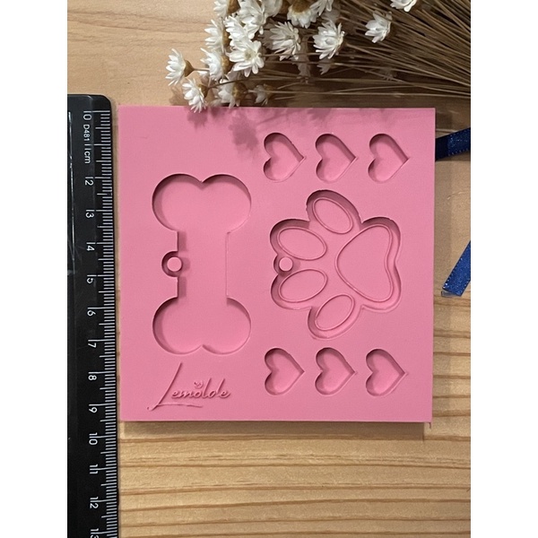Molde de Silicone Osso e Patinha Dog e Cat
