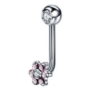 Piercing Intimo Genital Christina Flor Pedra Zirconia 100% Titanio em Oferta na Shopee