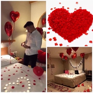 Kit Love 400 Pétalas Artificiais 20 Velas Rechaud 8 Balões Coração em Oferta na Shopee