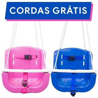 Balanço Infantil Plastico Menino Menina Barato Azul Rosa para Bebes/Criança em Oferta na Shopee