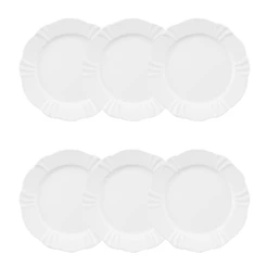 Conjunto de 6 Pratos Sobremesa 23cm Soleil White