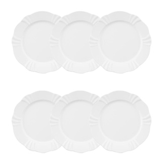 Conjunto de 6 Pratos Sobremesa 23cm Soleil White em Oferta na Shopee