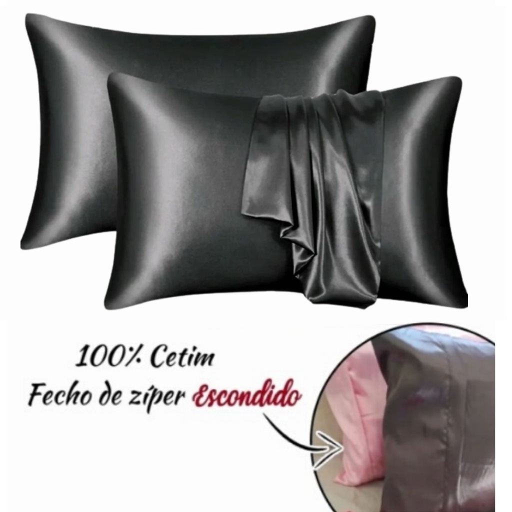 Fronha grande de Cetim para Travesseiros da Nasa 70 cm x 50 cm Anti ...