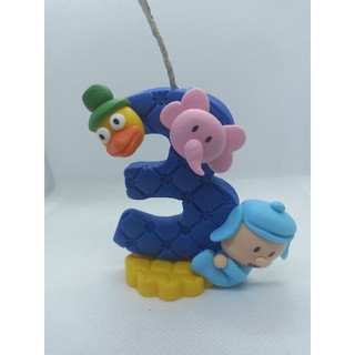 vela de biscuit pavio magico tema pocoyo 0 ao 9