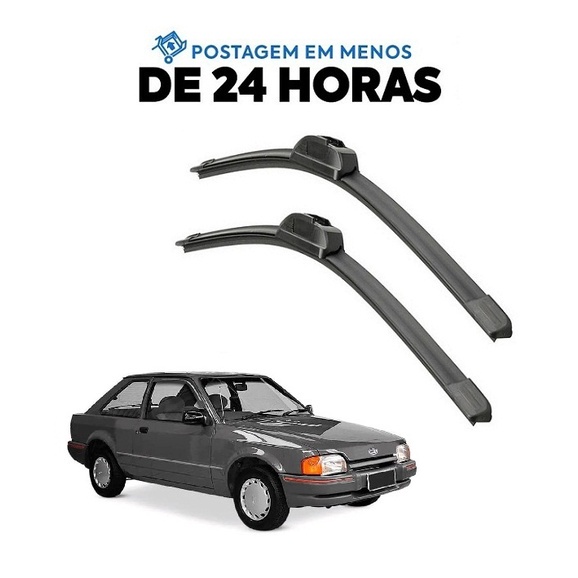 Kit Palheta Limpador Parabrisa Escort 1983 1985 1986 1987 1988 1989 1990 1991 1992