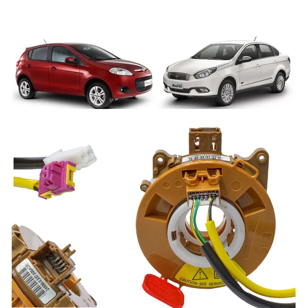 Mola Relogio Cinta Airbag Fiat Palio Grand Siena 2012 2013 2014 2015 2016 2017 Sem Controle De Som