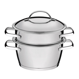 Cuscuzeira Tramontina Indução Allegra em Aço Inox com Fundo Triplo 2 Peças em Oferta na Shopee